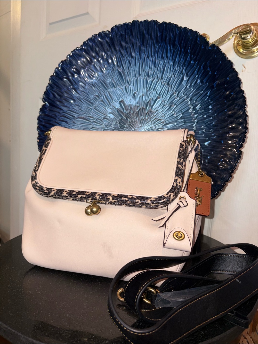 Coach 1941 SAMPLE Rider Bag 24 in Neutral Snakeskin Leather - Picture 3 of 16